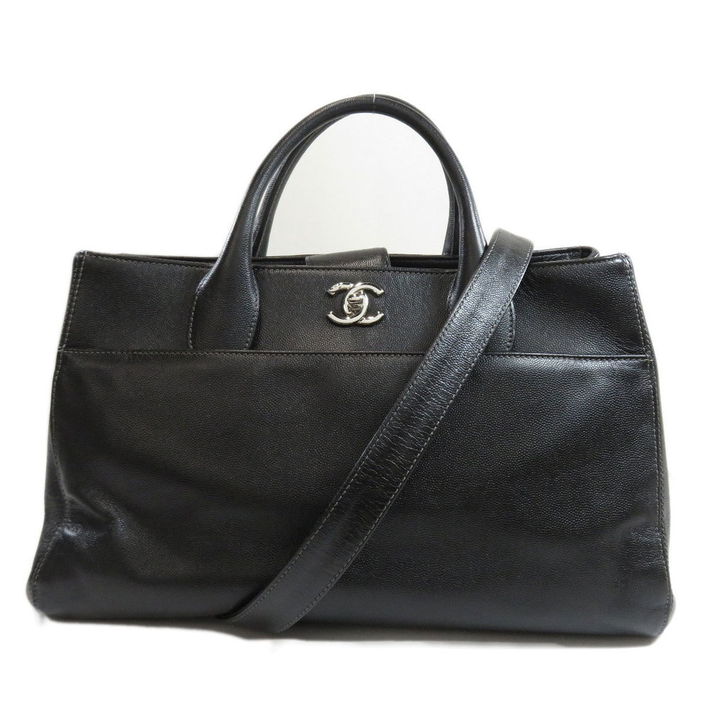 Chanel Coco Mark 2way Silver Metal Fittings Tote Bag